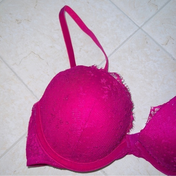 Victoria's Secret VS Magenta Pink Dream Angels Underwire Push-up Bra size 34C - Picture 2 of 4